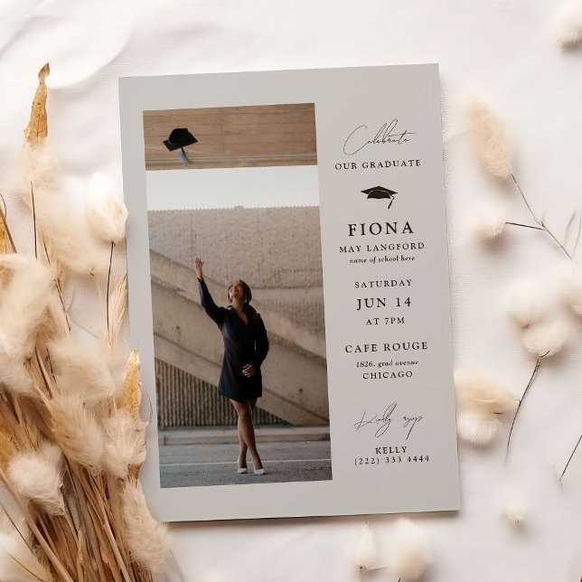 Invitation Fêter dans Style Elegant Graduation Party (Créateur téléchargé)