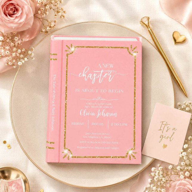 Invitation Fêter l'arrivée de Bébé Fille avec une Baby Shower (Créateur téléchargé)