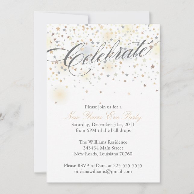 Invitation Fêter le Nouvel An (Devant)