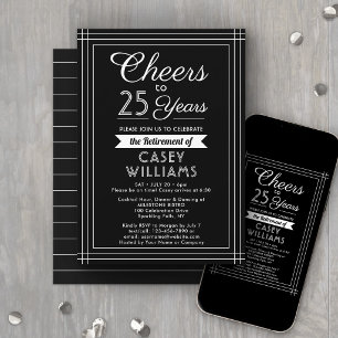 Invitation Fêter n'importe quel nombre d'années de retraite e