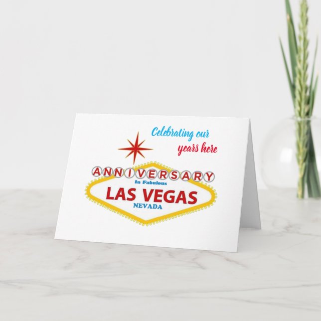 Invitation Fêter notre anniversaire à Las Vegas Card (Devant)