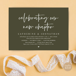 Invitation Fêter Notre Nouveau Chapitre, Elopement Brunch