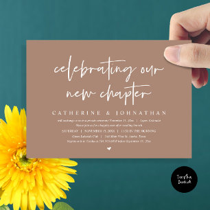Invitation Fêter Notre Nouveau Chapitre, Elopement Brunch
