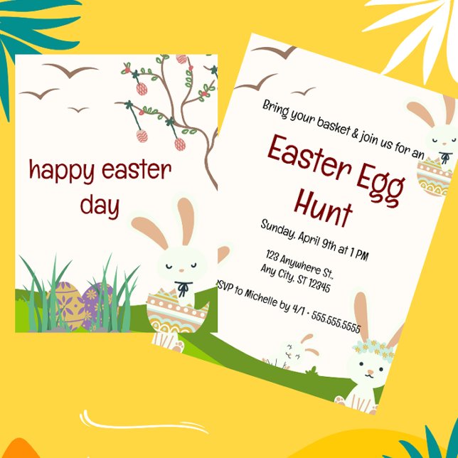 Invitation Fêter Pâques : une journée de joie et de renouveau (Créateur téléchargé)