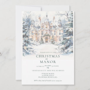 Invitation Fêtes de fin d'année dans le manoir pour Noël
