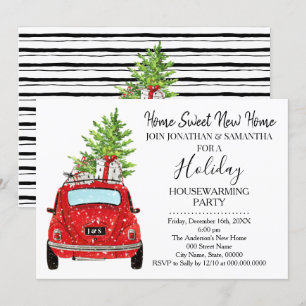 Invitation Fêtes de Noël de Noël de Noël de Noël de ménage No