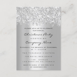 Invitation Fêtes de Noël Nouvel An Parties scintillant de fêt