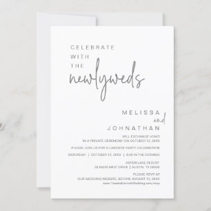 Invitation Fêtez Avec Les Nouveaux Mariés, Fête De Mariage