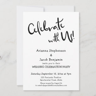 Invitation "Fêtez avec nous !" Décontracté Simple Wedding Par