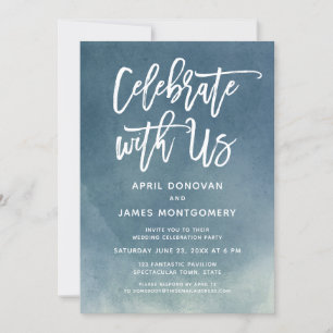 Invitation Fêtez avec nous la typographie de pinceau Ombre