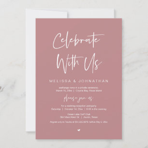 Invitation Fêtez avec nous, Mariage Elopement Party