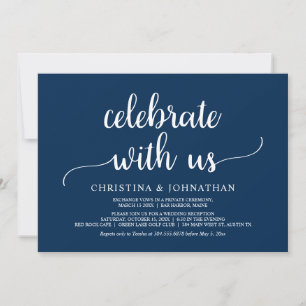 Invitation Fêtez avec nous, Modern Rustic Elopement Invitat