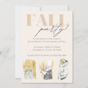 Invitation Fêtez la fête d'automne