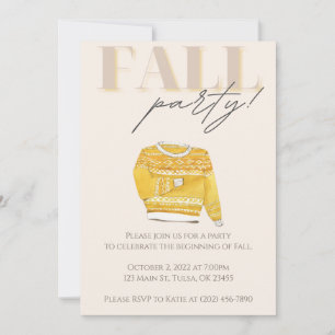 Invitation Fêtez la fête d'automne
