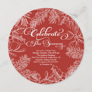 Invitation Fêtez l'invitation de la fête des fêtes de la sais