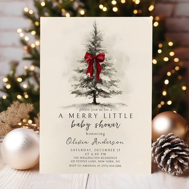 Invitation Fêtez un joyeux petit Noël Baby Shower (Créateur téléchargé)