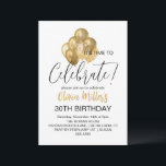 Invitation Fêtons Faux Gold 30TH Birthday Party<br><div class="desc">Fêtons l'invitation de Faux Gold Glittery 30th Birthday Party. Surprise Party,  Let's Celebrate,  30 Adult Party,  Birthday Surprise,  Gold,  Birthday Party Invitation.</div>