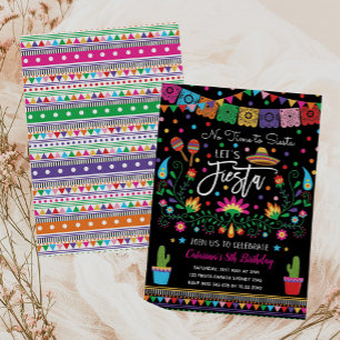 Invitation Fêtons jusqu'à la fête d'anniversaire mexicaine
