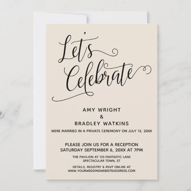 Invitation Fêtons la crème après la réception de mariage (Devant)