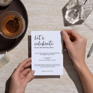 Invitation Fêtons la fête d'anniversaire de l'année