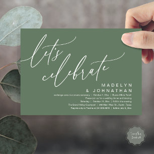 Invitation Fêtons la fête du Mariage romantique