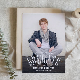 Invitation Fêtons la remise des diplômes en photo