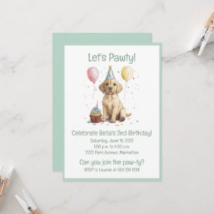 Invitation Fêtons l'anniversaire des chiens Labrador Retrieve