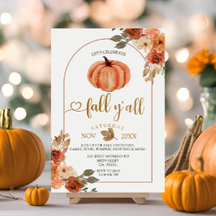 Invitation Fêtons l'automne Y'all Boho Arch Harvest Party