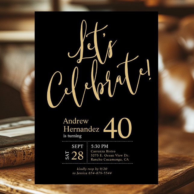 Invitation Fêtons les 40 ans de Black Gold (Créateur téléchargé)