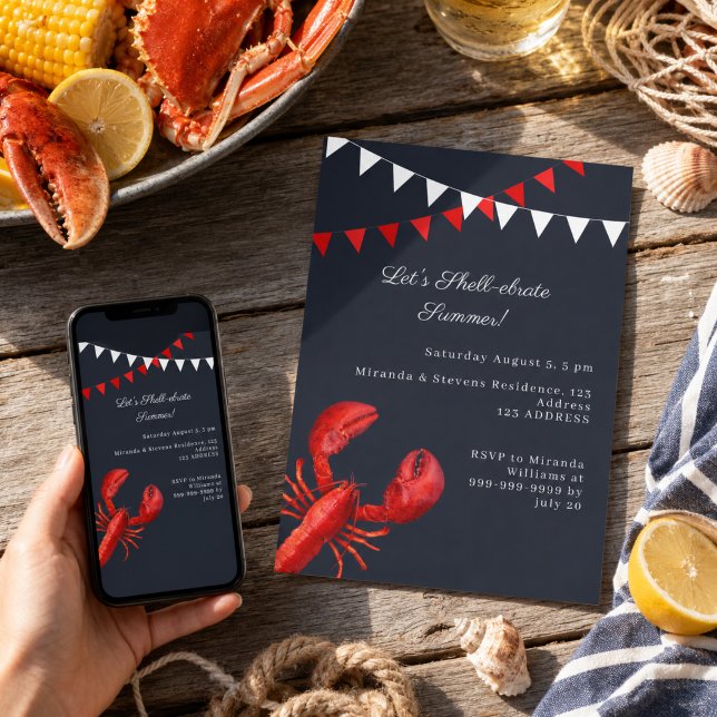 Invitation Fêtons l'été avec une fête côtière (Créateur téléchargé)