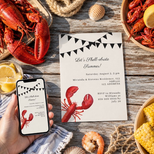 Invitation Fêtons l'été, fête sur le sable côtier (Créateur téléchargé)