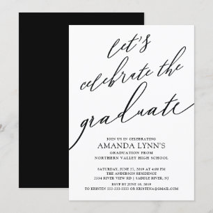 Invitation Fêtons l'invitation à la graduation