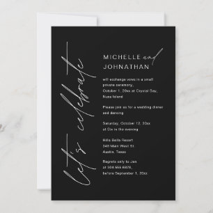 Invitation Fêtons, Mariage Elopement Dinner Party