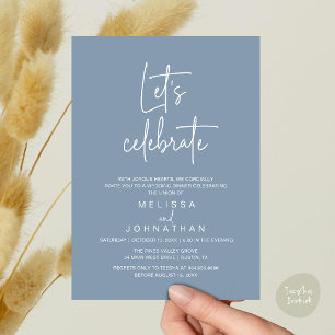 Invitation Fêtons, Réception de Mariage Intime