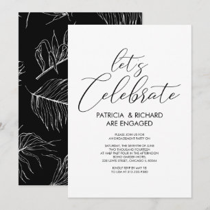 Invitation Fêtons Simple Chic Fête de Fiançailles