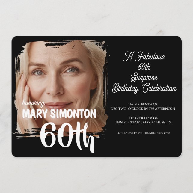 Invitation Fêtons ! Une Magnifique Célébration Surprise pour  (Devant)
