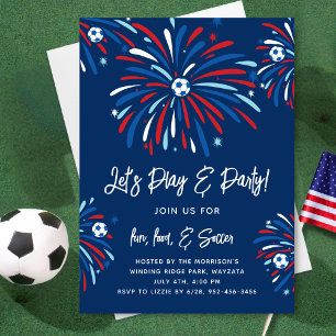 Invitation Feu d'artifice et de soccer patriotiques 4 juillet
