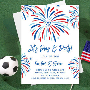 Invitation Feu d'artifice et de soccer patriotiques 4 juillet