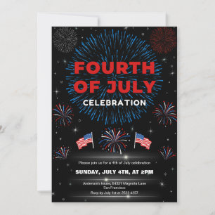 Invitation Feu d'artifice patriotique 4 juillet