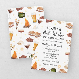 Invitation Feu de joie rustique d'automne pour la fête prénup