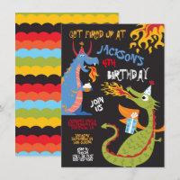 Feu respirant Dragons fête d'anniversaire