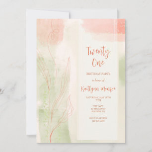 Invitation Feuillage Aquarelle