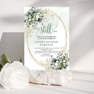 Invitation Feuillage botanique doré We Still Do Invite