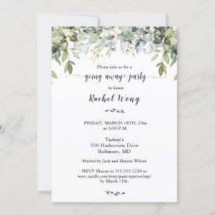 Invitation Feuillage de verdure Déménager Aller de la photo d