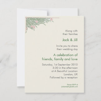 Invitation Feuillage (Fond beige) 4,25x5,5