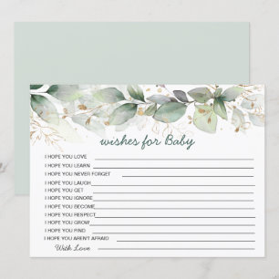 Invitation Feuillage verdoyant Voeux de Baby shower