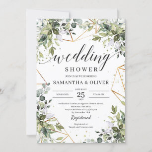 Invitation Feuillage vert boho moderne eucalyptus mariage