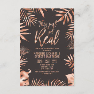 Invitation Feuille de palmier Cette fête de fiançailles vient