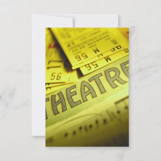 Invitation Feuille de théâtre Musique et billets (Devant)