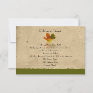 Invitation Feuille d'érable de chute sur le dîner de
